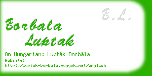borbala luptak business card